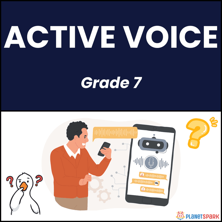 Class 7 Grammar Worksheet on Active Voice