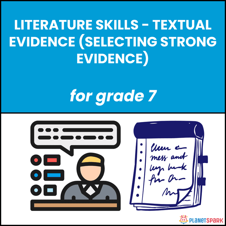 Class 7 Worksheet on Textual Evidence 