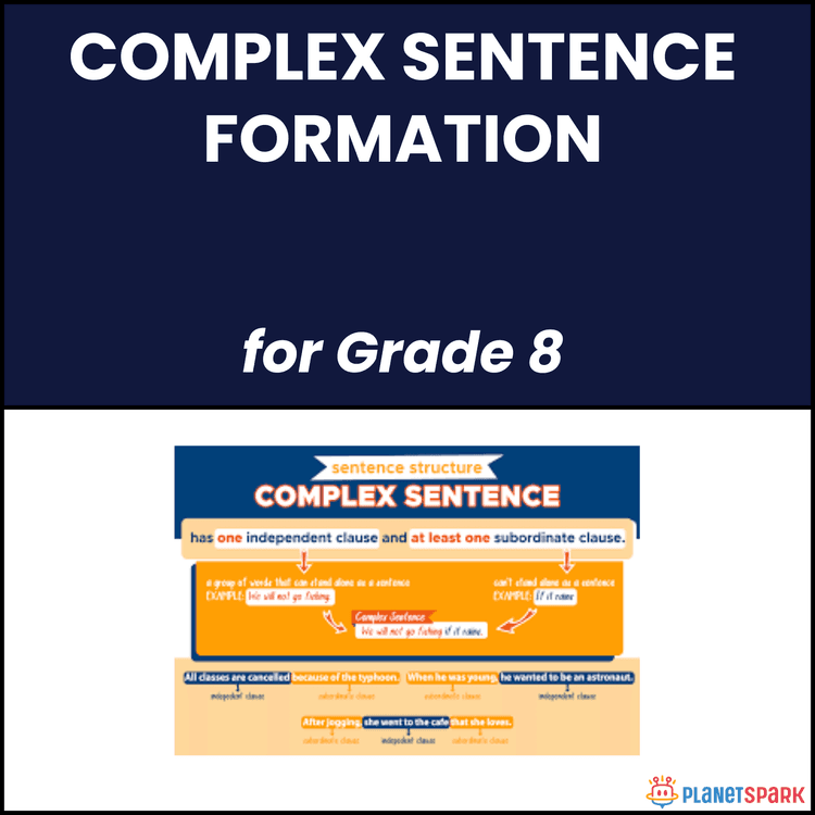 Class 8 Complex Sentences Grammar Worksheet