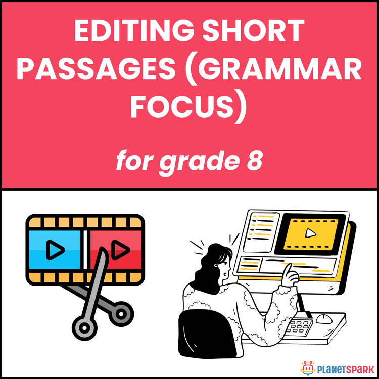 Class 8 worksheet on Editing Short Passages