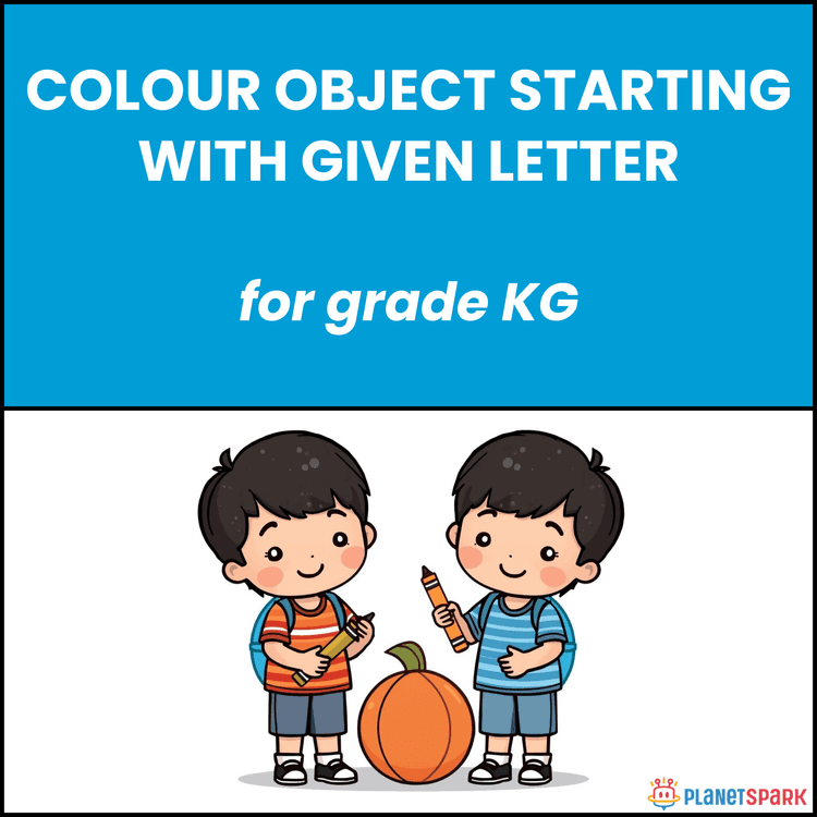 Class KG Colour Object Starting with Letter