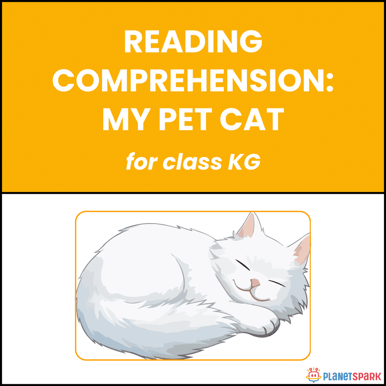 Class KG English Reading Passage: My Pet Cat