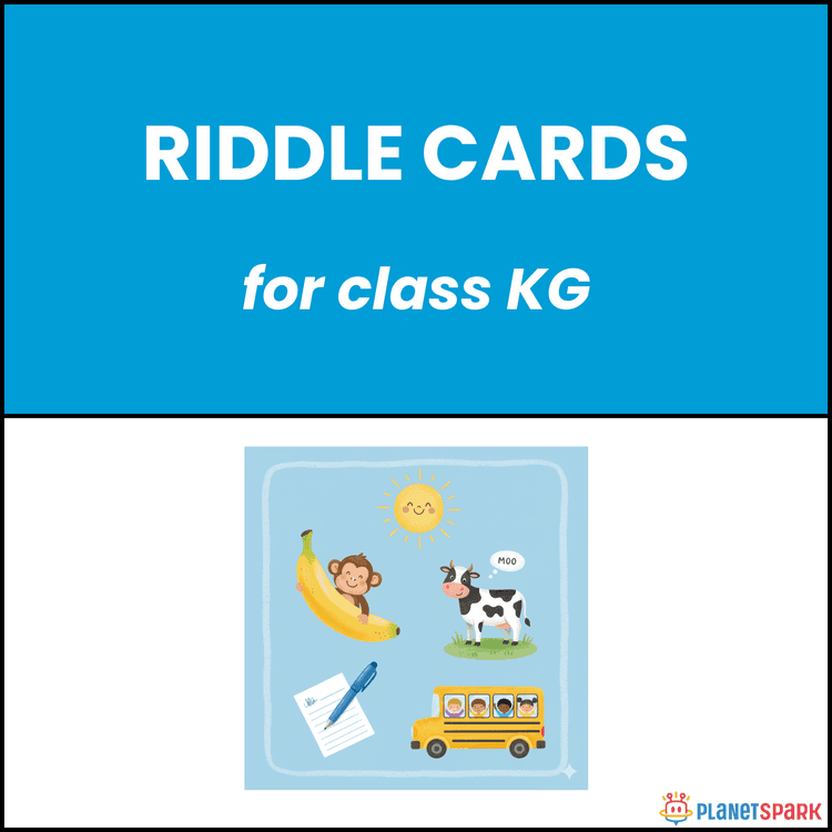 Class KG Riddle Cards Activity