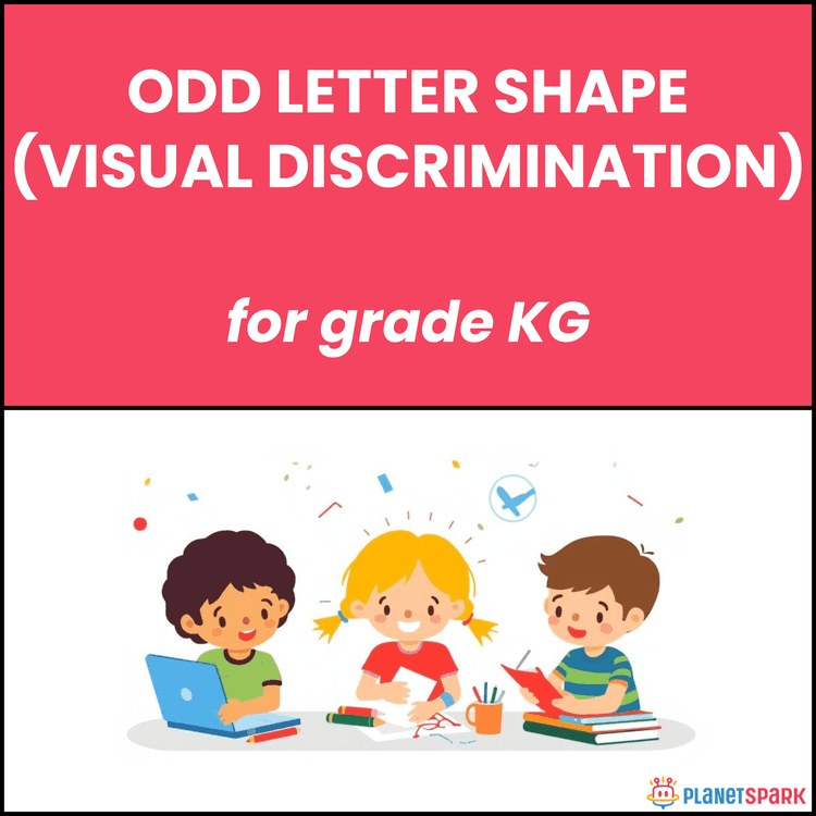 Class KG Worksheet on Odd Letter Shape 
