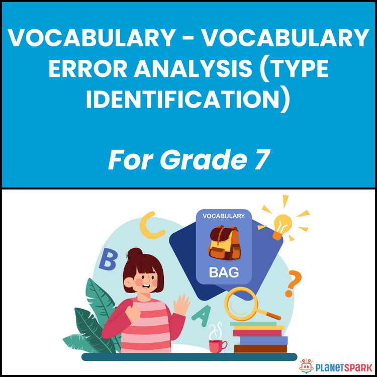 Class 7 English Worksheet on Vocabulary Analysis