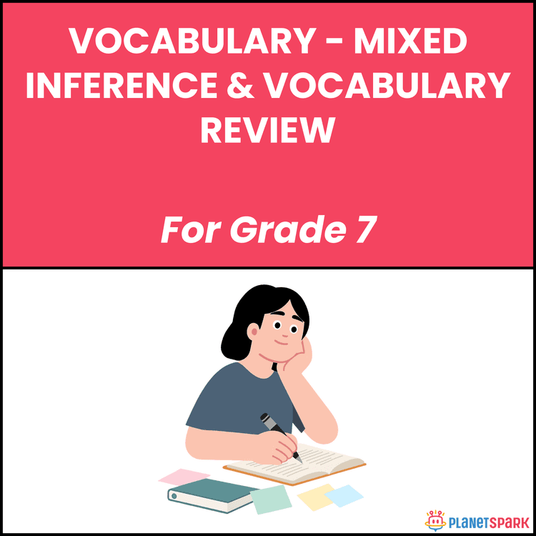 Class 7 English Worksheet on Inference Vocabulary
