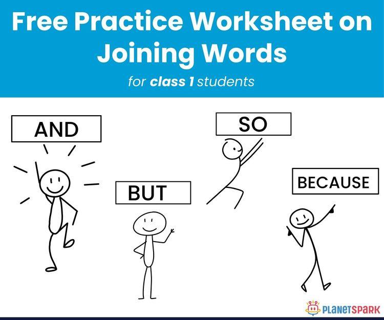 Class 1 Grammar Practice – Joining Words Worksheet