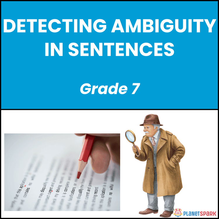 Class 7 English Worksheet on Ambiguous Sentences