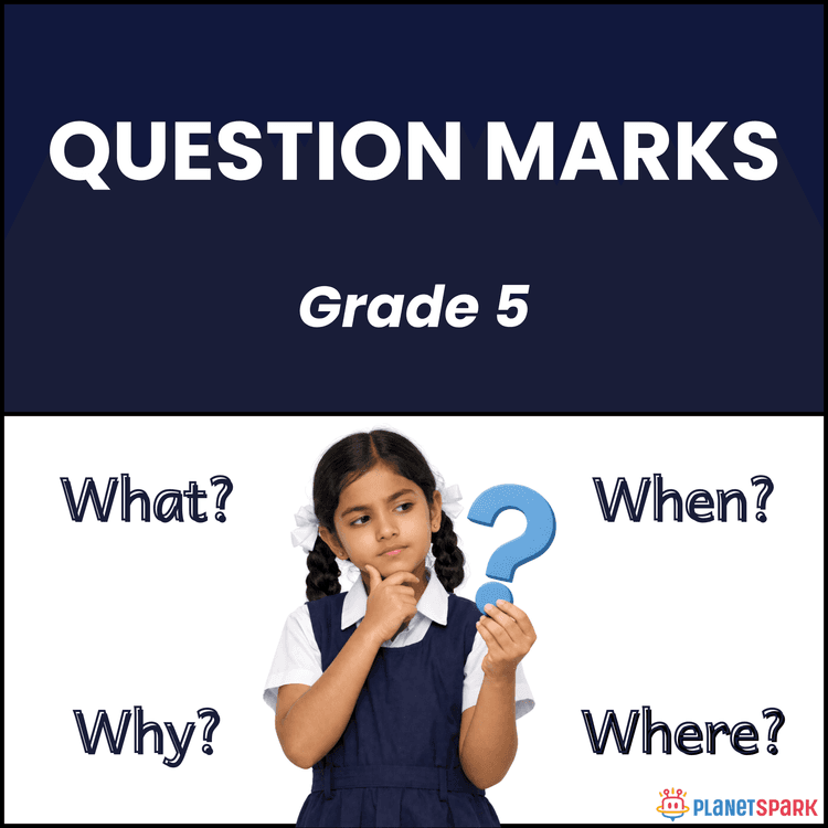 Grade 5 Grammar Worksheet on Question Marks