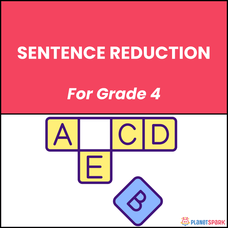 Class 4 Grammar Worksheet on Sentence Reduction