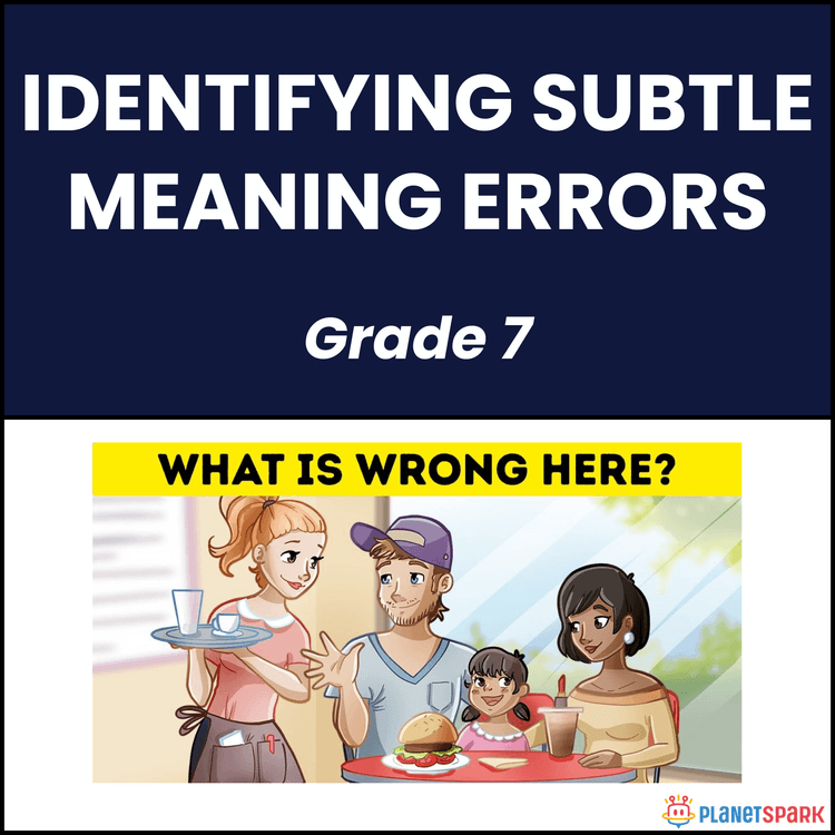 Class 7 English Worksheet on Meaning Errors