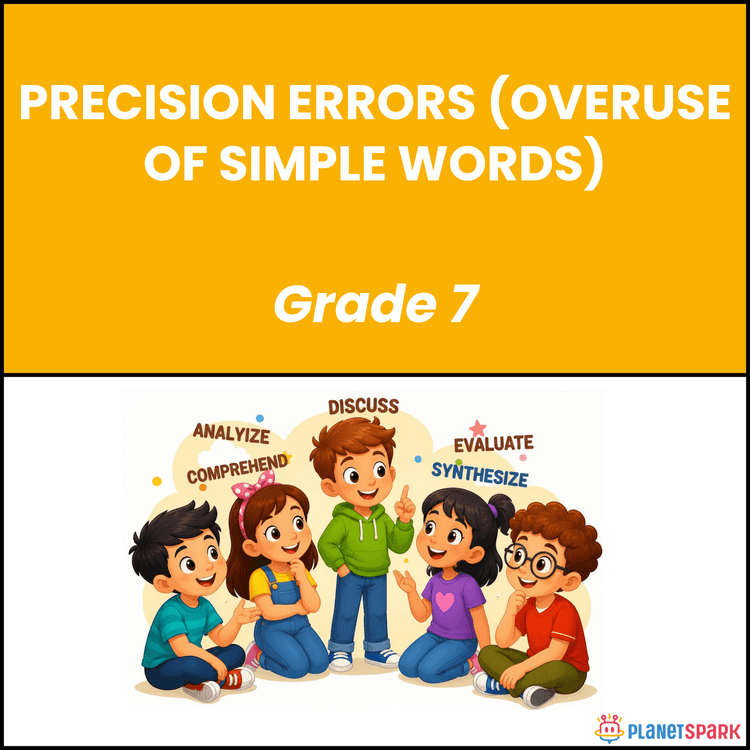 Class 8 English Worksheet on Precision Word Usage