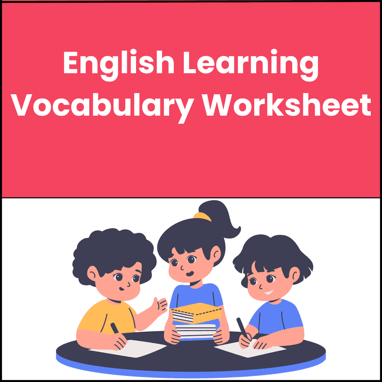 English Learning Vocabulary Worksheet