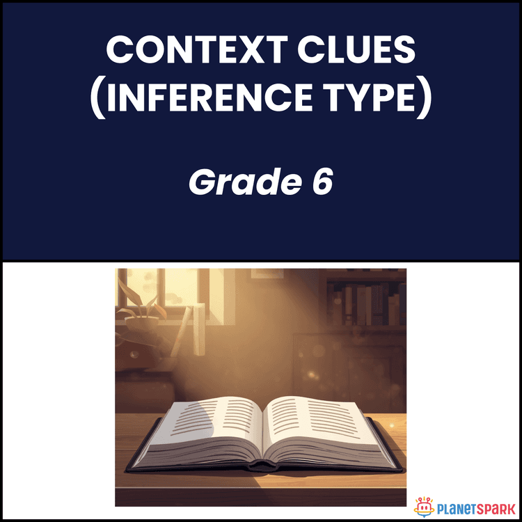 Class 6 English Worksheet on Context Clues (Inference Type)