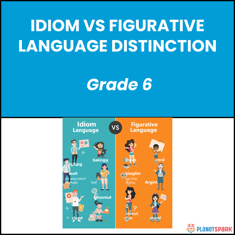 Class 6 Grammar Worksheet on Idioms vs Figurative Language