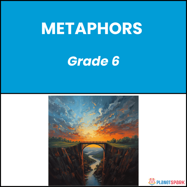 Class 6 English Worksheet on Metaphors: Direct Comparisons