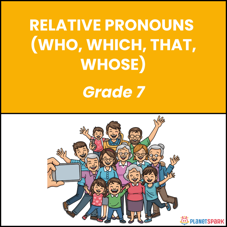 Class 7 English Worksheet on Relative Pronouns Usage
