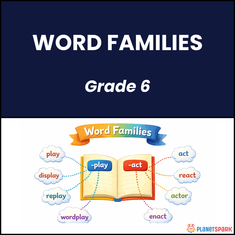 Class 6 Word Families English Grammar Worksheet