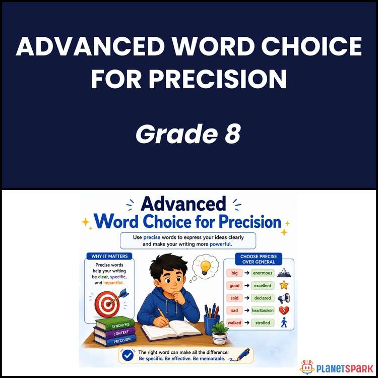 Class 8 Word Choice Worksheet for Precision
