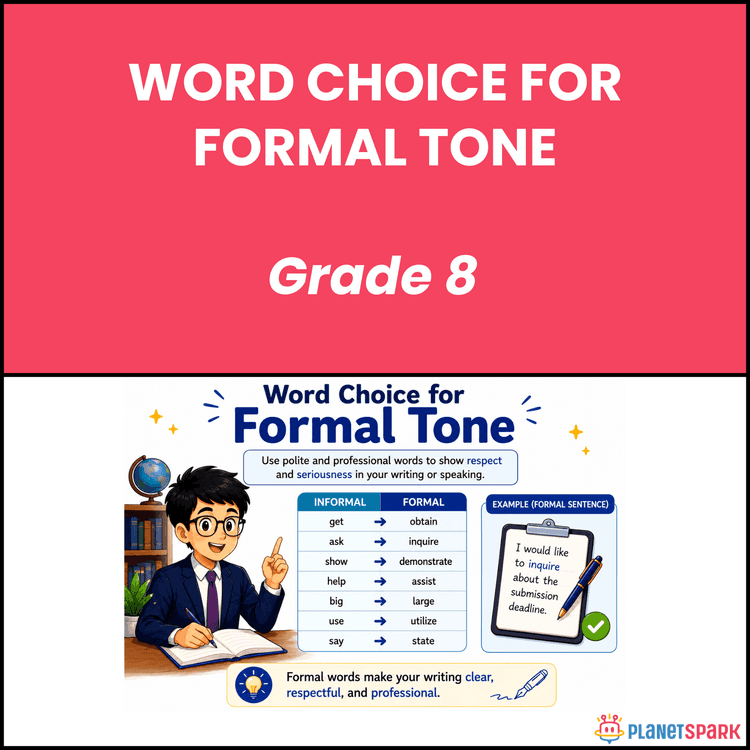 Class 8 Formal Tone Grammar Worksheet English