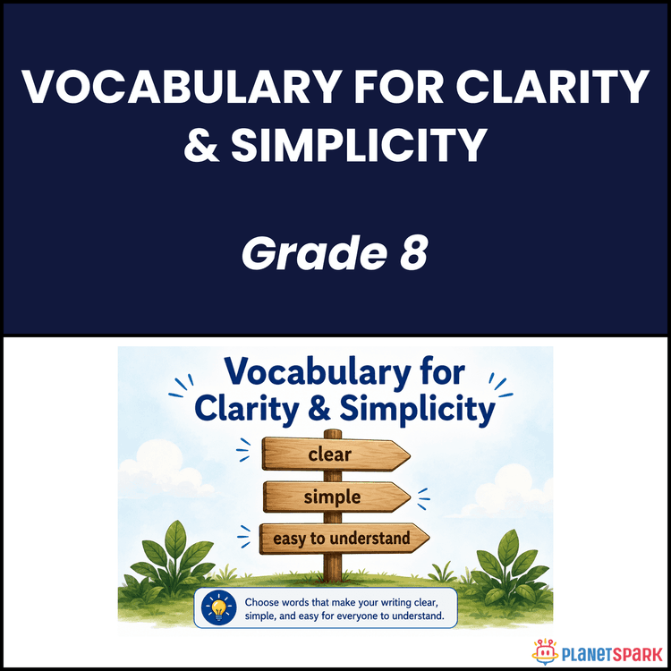 Class 8 Clarity Vocabulary Grammar Worksheet
