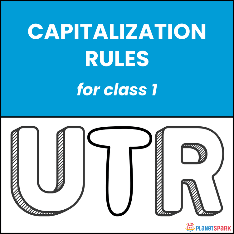 Class 1 English Grammar Worksheet on Capitalization