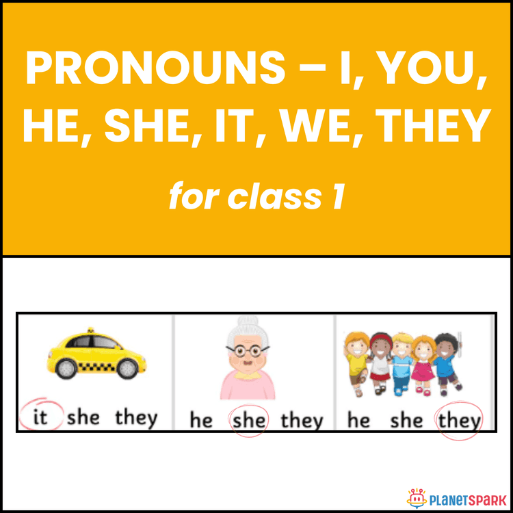 Class 1 English Grammar Worksheet on Pronouns