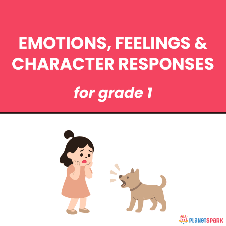 Class 1 English Worksheet on Emotions Feelings Responses