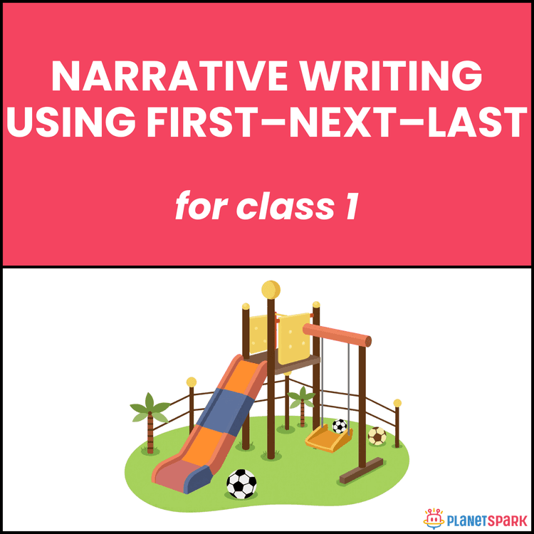 Class 1 English Worksheet on First Next Last Sequencing