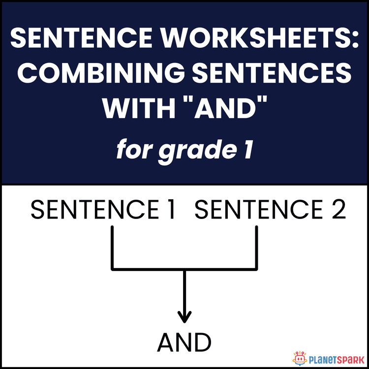 Class 1 English Worksheet on Joining with “and”