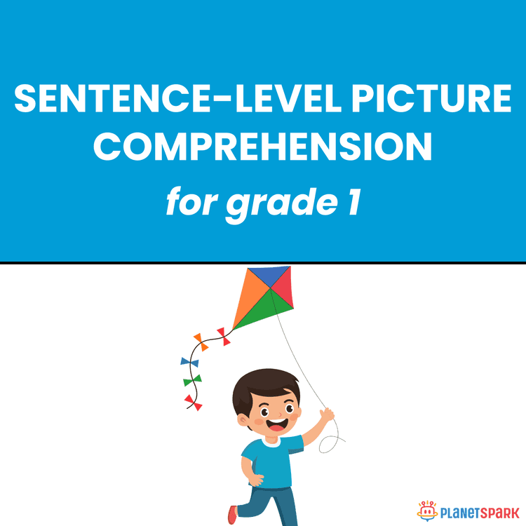 Class 1 English Worksheet on Sentence Picture Meaning