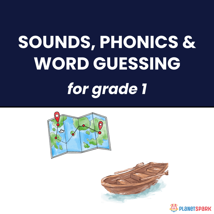 Class 1 English Worksheet on Sounds Phonics Word Guessing