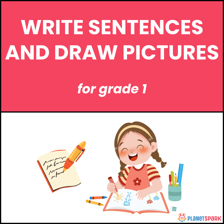 Class 1 English Worksheet on Writing Sentences