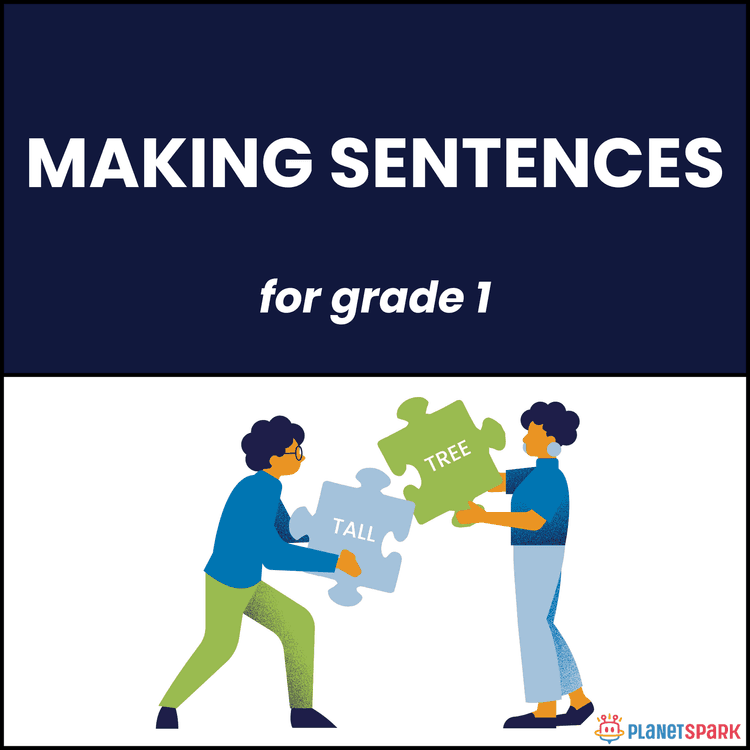 Class 1 Grammar Worksheet on Making Sentences