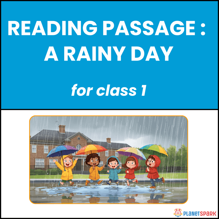 Class 1 Reading Passage on A Rainy Day Activities