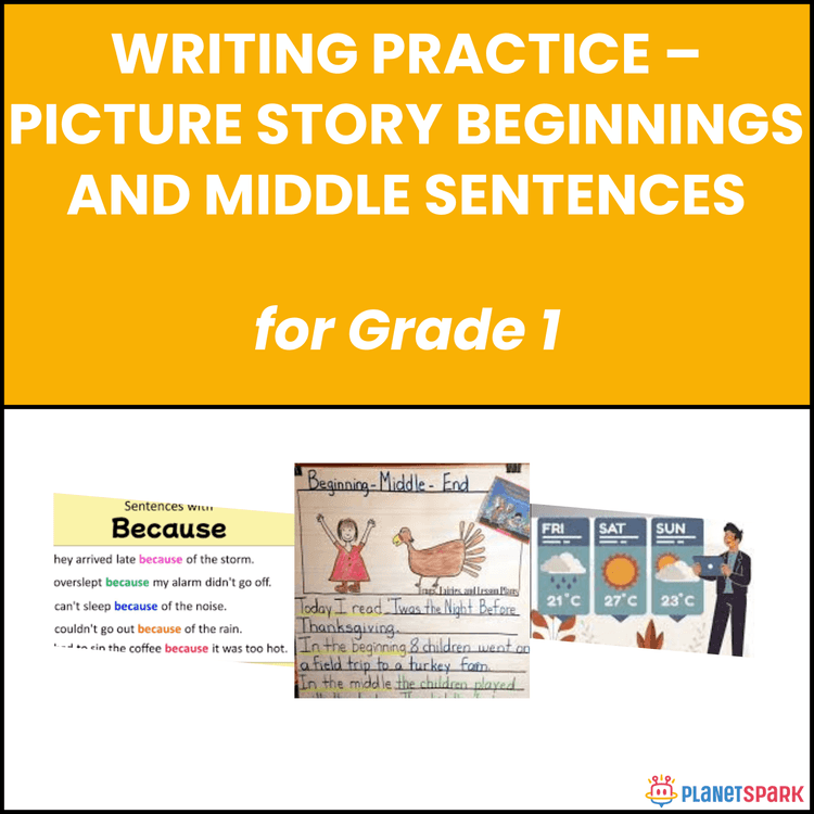 Class 1 Writing Worksheet on Picture Story Writing