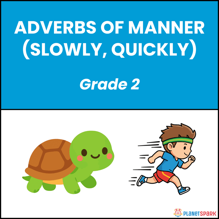 Class 2 English Worksheet on Adverbs of Manner