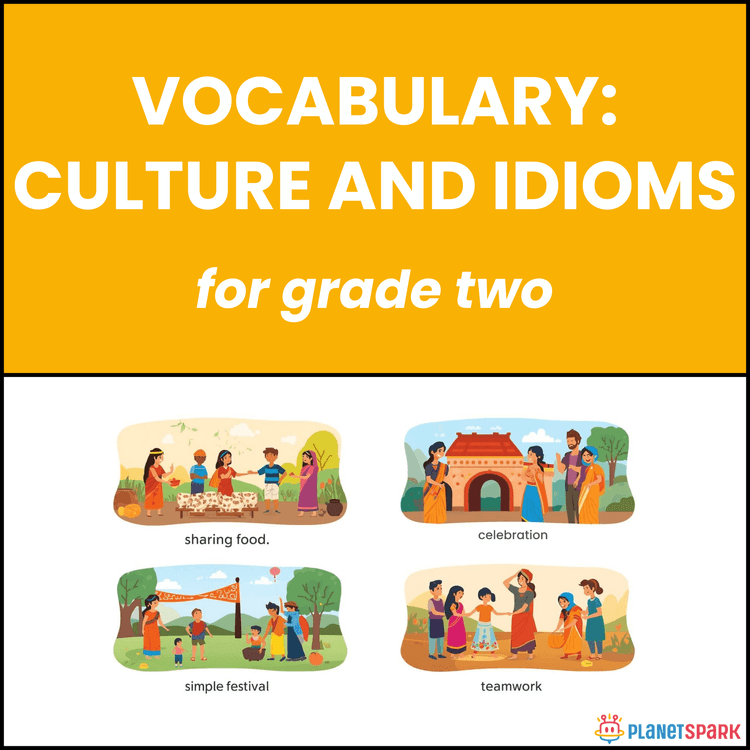 Class 2 English Worksheet on Culture and Idioms Words
