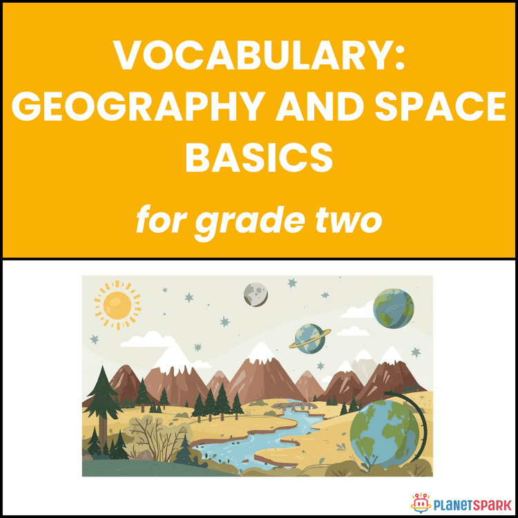 Class 2 English Worksheet on Geography and Space Basics