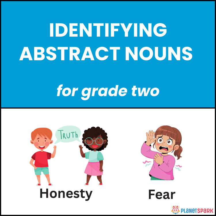 Class 2 English Worksheet on Identifying Abstract Nouns