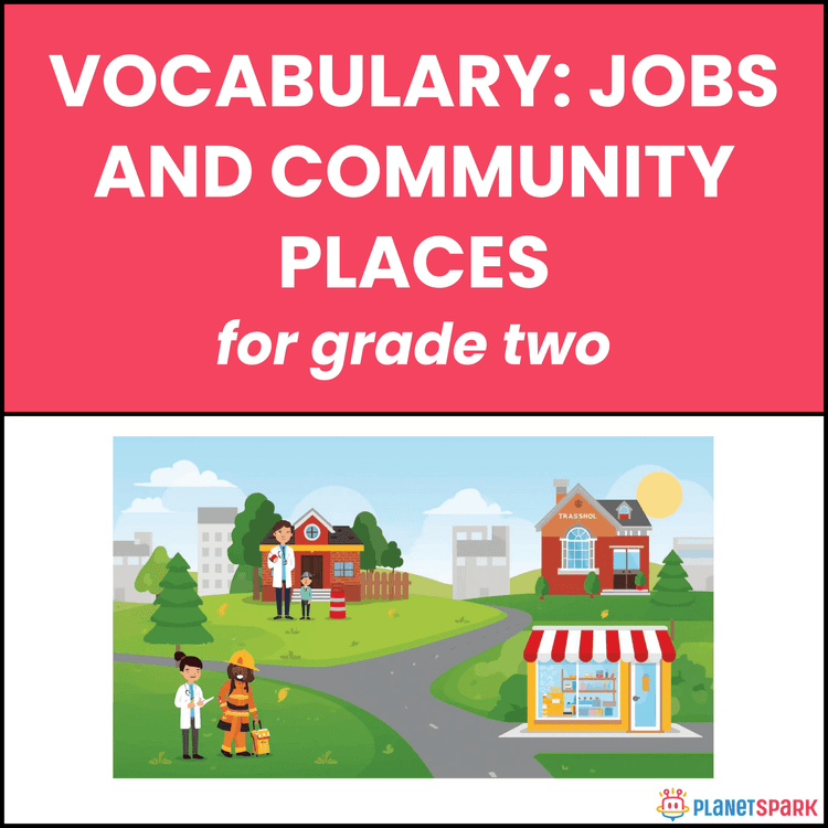 Class 2 English Worksheet on Jobs and Community Places