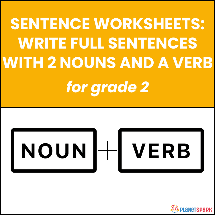 Class 2 English Worksheet on Nouns and Verbs Usage
