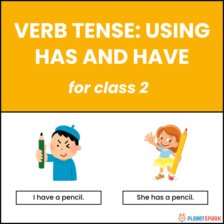 Class 2 English Worksheet on Using Has and Have