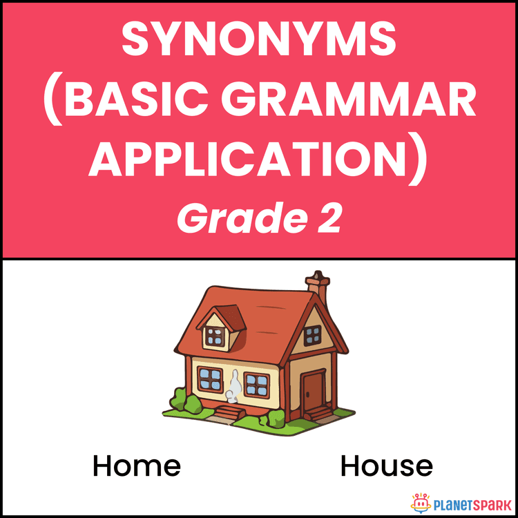 Class 2 Grammar Worksheet for Synonym Practice