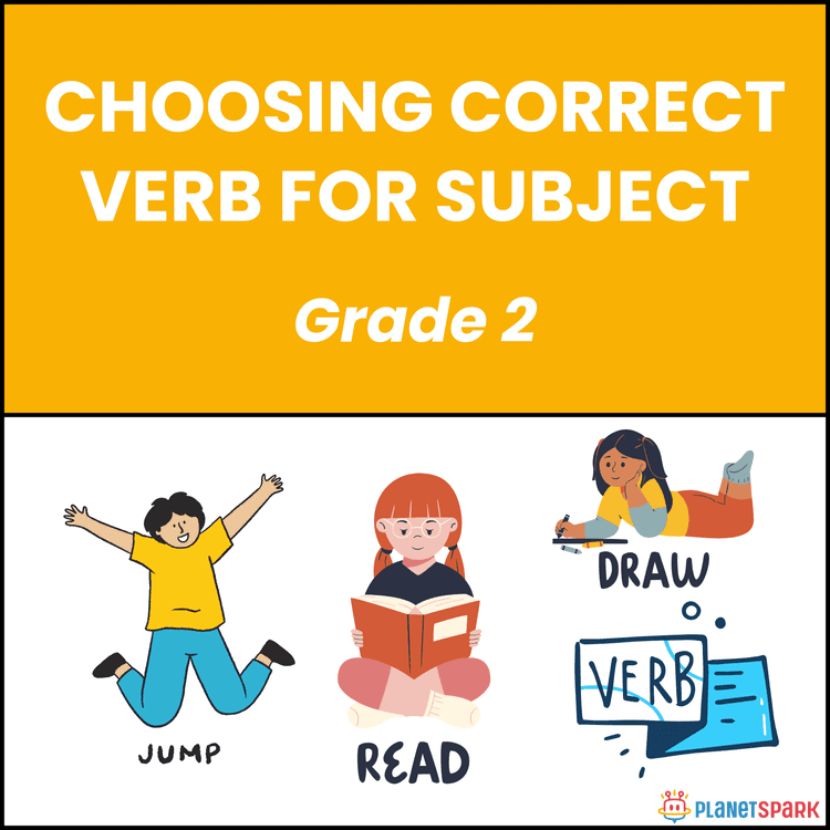 Class 2 Grammar Worksheet on Choosing Correct Verbs
