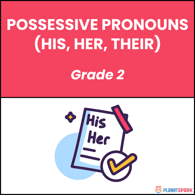 Class 2 Grammar Worksheet on Possessive Pronouns