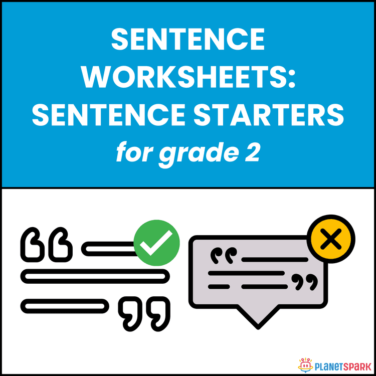 Class 2 Grammar Worksheet on Sentence Starters