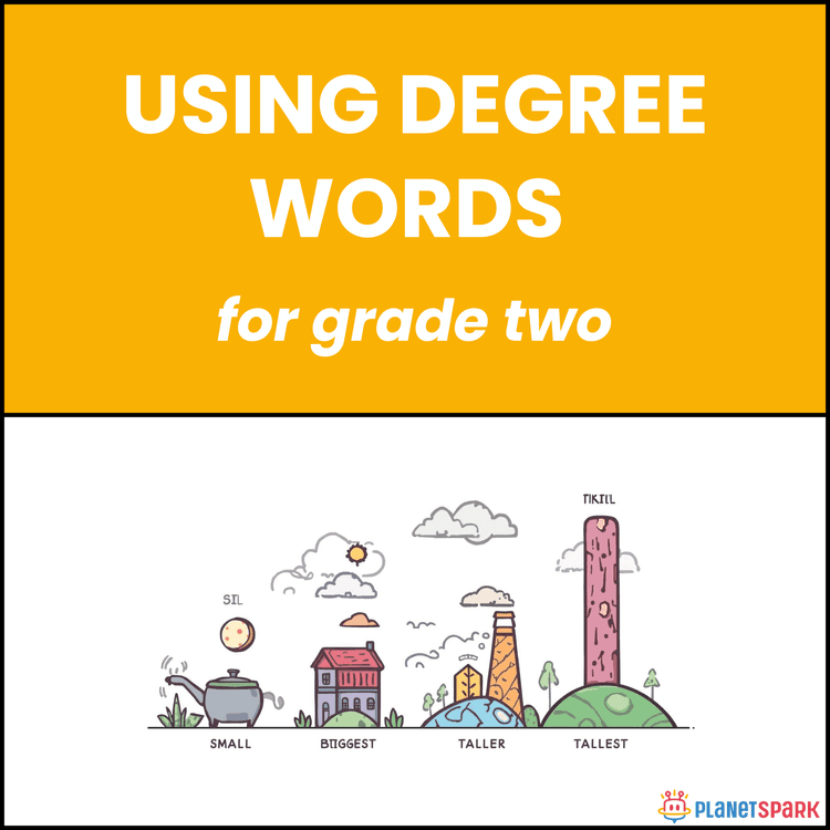 Class 2 Grammar Worksheet on Using Degree Words
