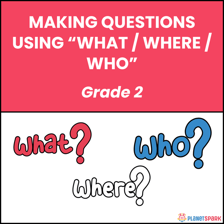 Class 2 Making Questions With Wh Words Worksheet