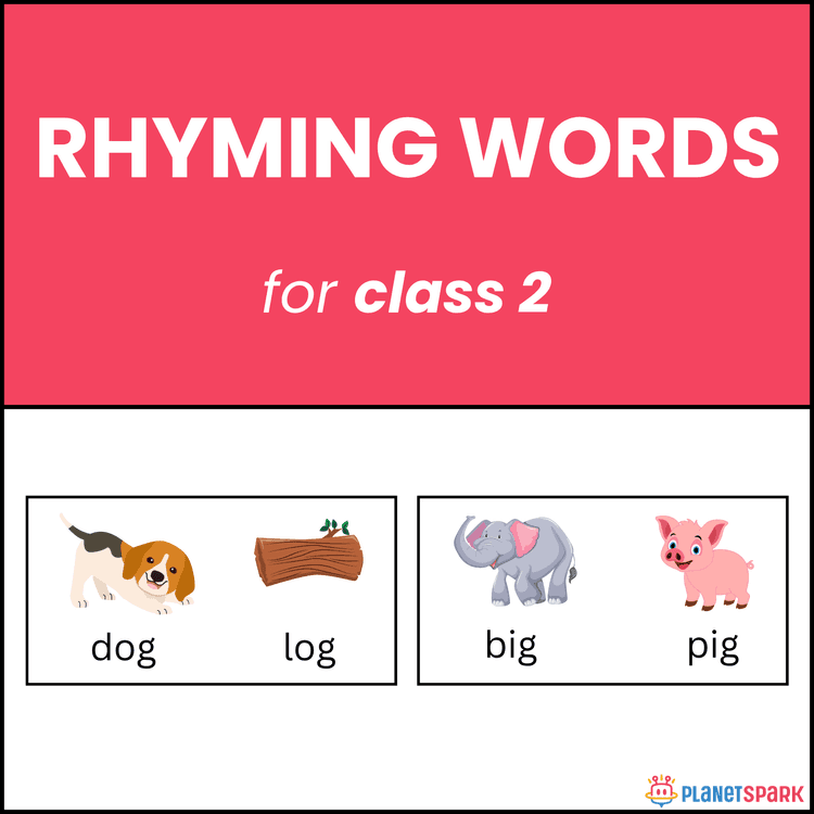 Class 2 Rhyming Words English Grammar Worksheet